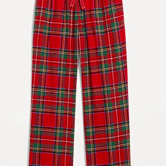 Old Navy Red Tartan Flannel Pants Holiday Women Size Small New With Tags - Picture 2 of 3